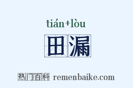 田漏是什么意思的图片